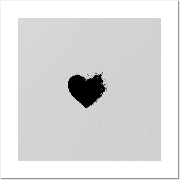 Broken Heart, Black Wall Art by Chromite